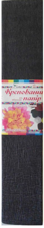 Папір кольоровий Крепований (темно-сірий) №10.2, 500мм/2000мм