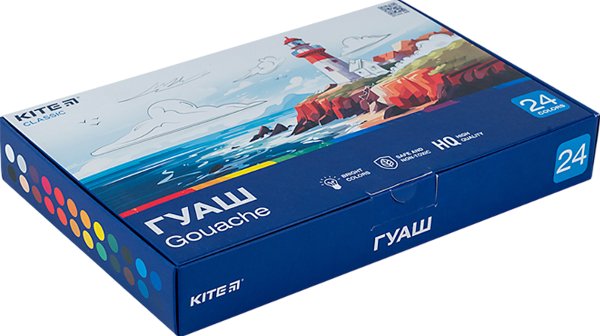 Гуаш 24 кольори Kite Classic