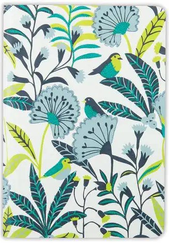Handmade Embroidered Journal: Avian Tropics