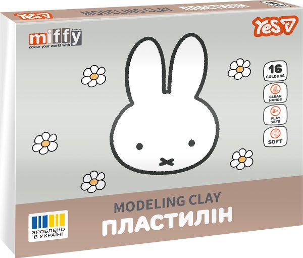 Пластилін YES 16 кольорів Miffy