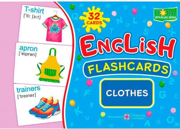 НУШ Набір карток English flashcards Clothes