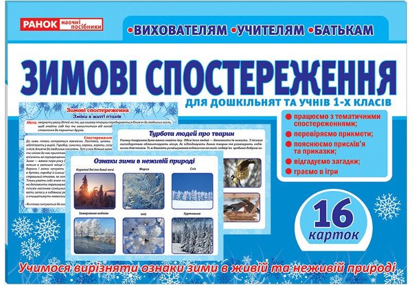 Дидактичний матеріал "Зимові спостереження" для дошкільнят...