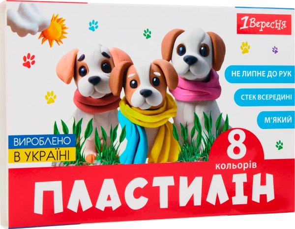 Пластилін 1Вересня 8 кольорів