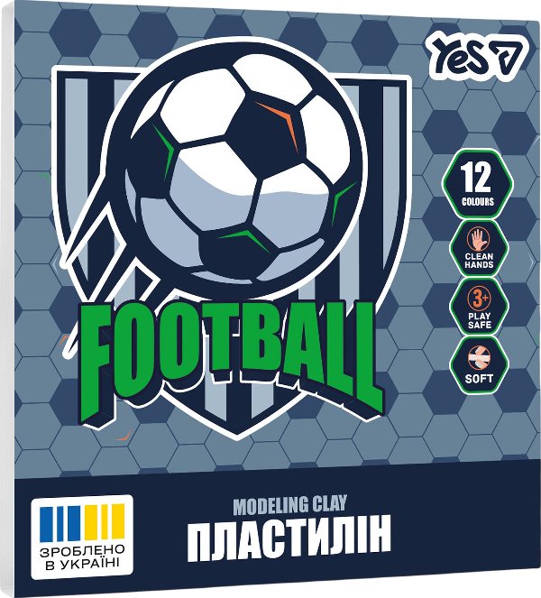 Пластилін YES 12 кольорів Football
