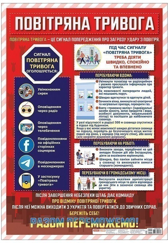 Плакат. Повітряна тривога
