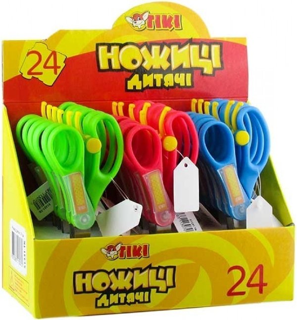 Ножиці дитячі 14см 3 кол в уп TIKI 51331-TK