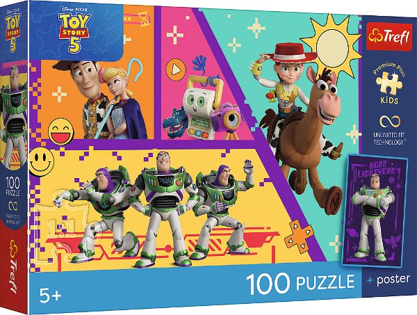 Пазл Trefl Toy Story 5 Іграшки в дії 100 елементів