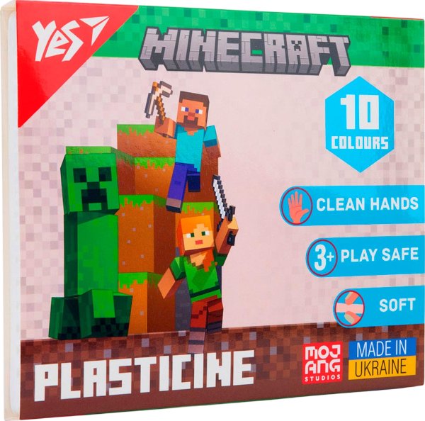 Пластилін YES 10 кольорів Minecraft