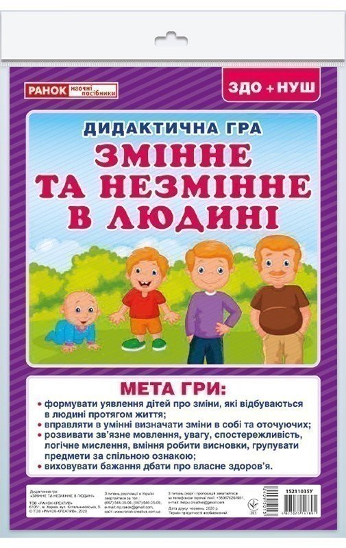 Дидиктична гра.Змінне та незмінне в людині
