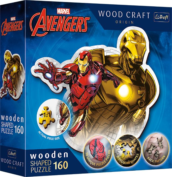 Дерев'яний пазл Trefl Wooden Shaped Відважний Айрон...