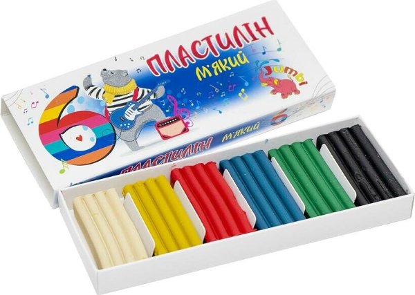 Пластилін. 6 кольорів