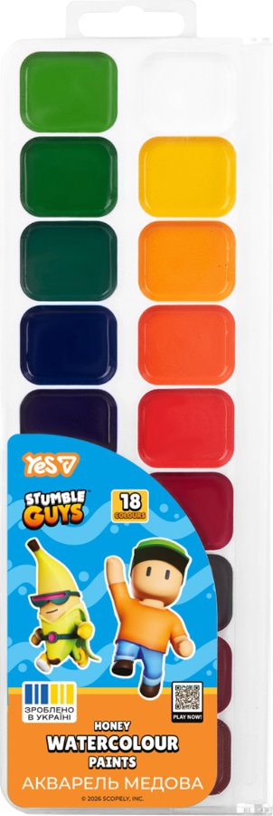 Фарби акварельні YES Stumble Guys 18 кольорів
