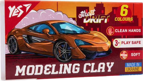 Пластилін YES 6 кольорів Drift King