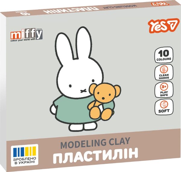 Пластилін YES 10 кольорів Miffy