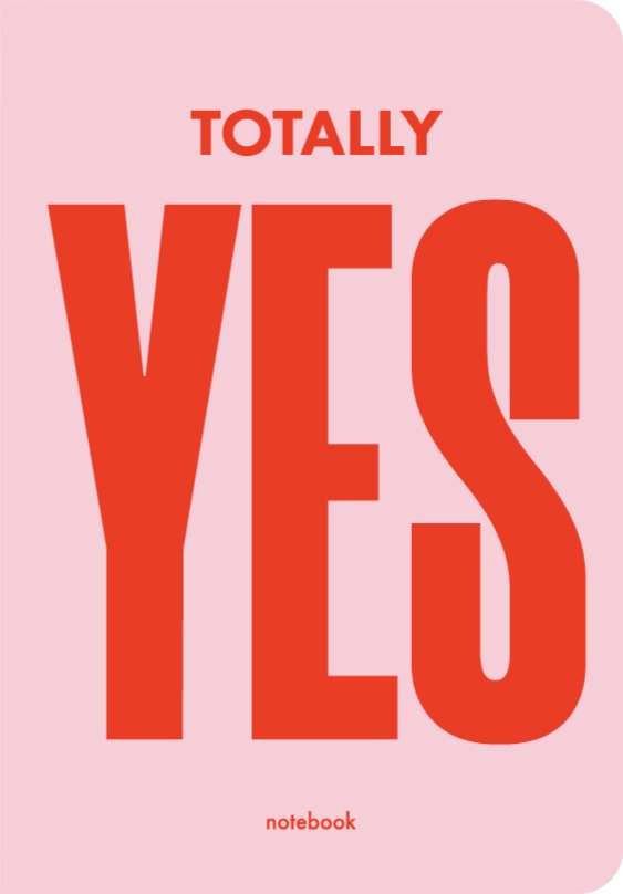Блокнот "Totally YES" рожевий