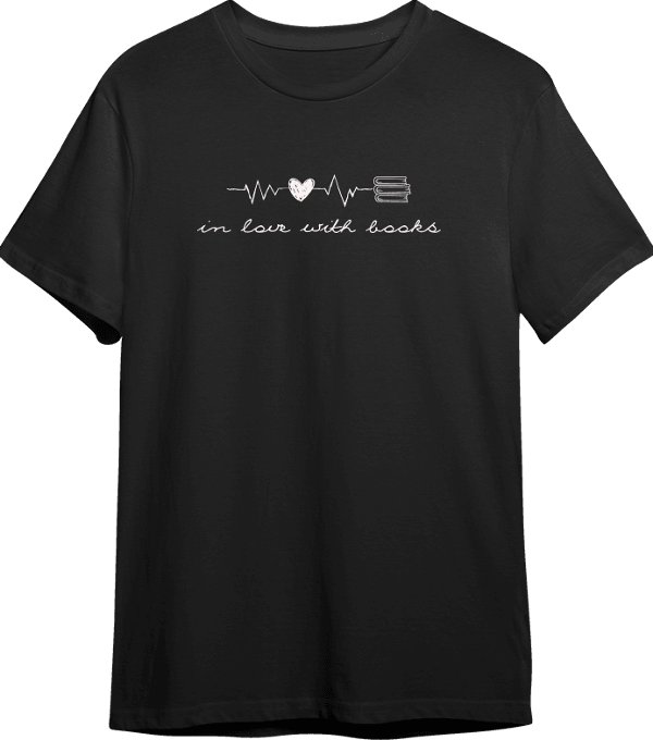 Футболка із принтом "In love whith books"