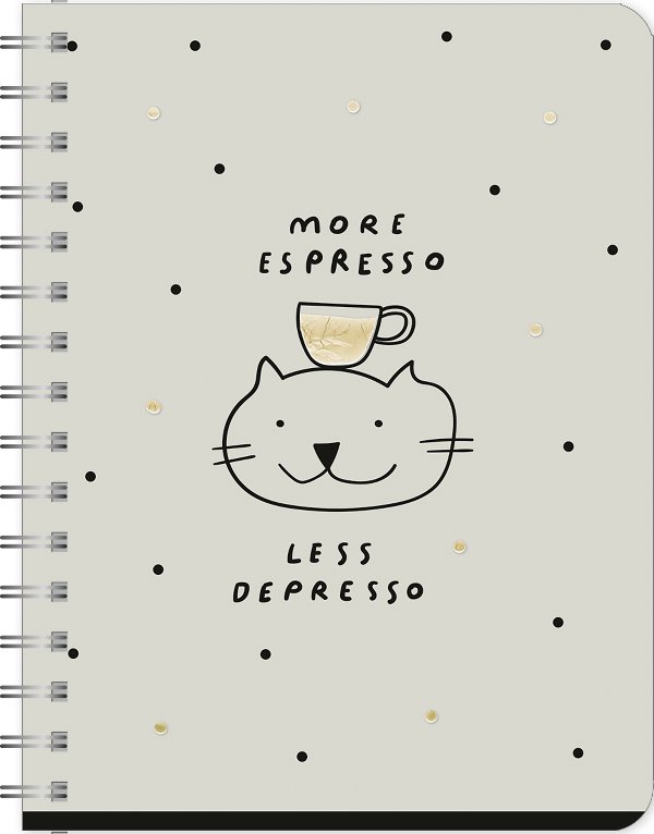 Зошит для записів "More espresso, less depresso"