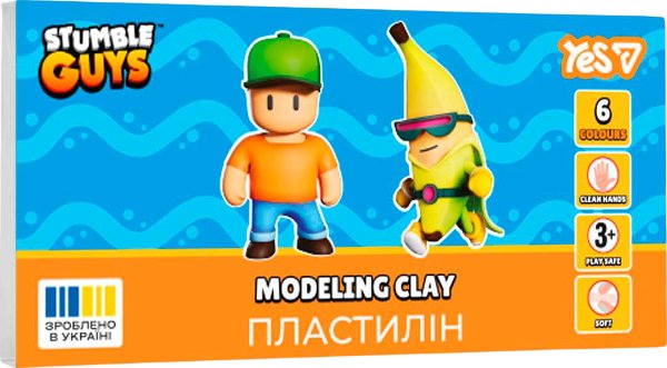 Пластилін YES 6 кольорів Stumble Guys