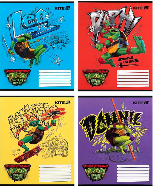 Зошит 12 аркушів КОСА Teenage Mutant Ninja Turtles