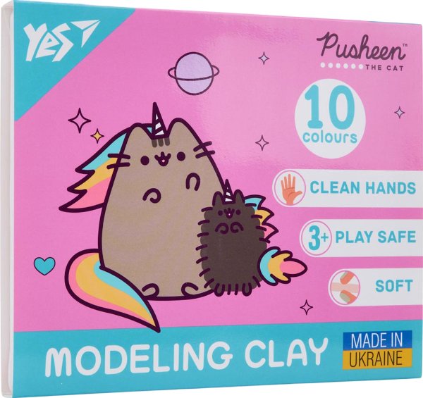 Пластилін YES 10 кольорів Pusheen