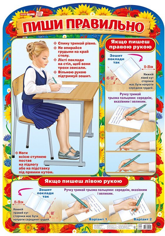Плакат в кожний кабінет. Пиши правильно