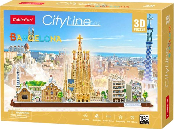 Конструктор 3D Cubic Fun City line Barcelona