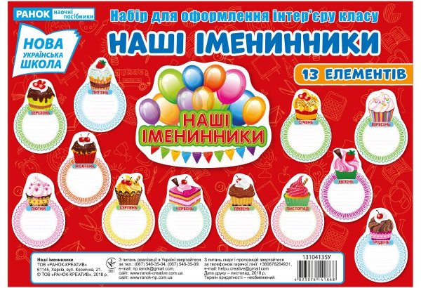 НУШ Набір для оформлення. Наші іменинники
