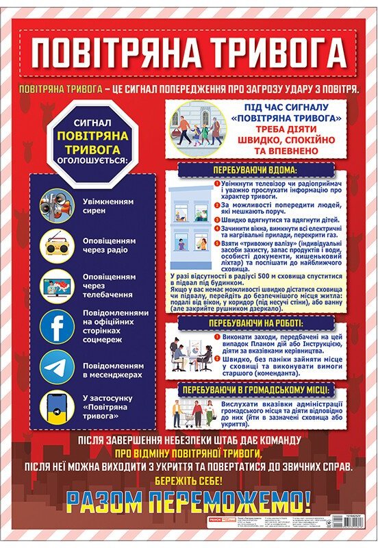 Плакат "Повiтряна тривога"