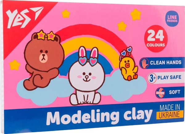 Пластилін YES 24 кольори Line Friends