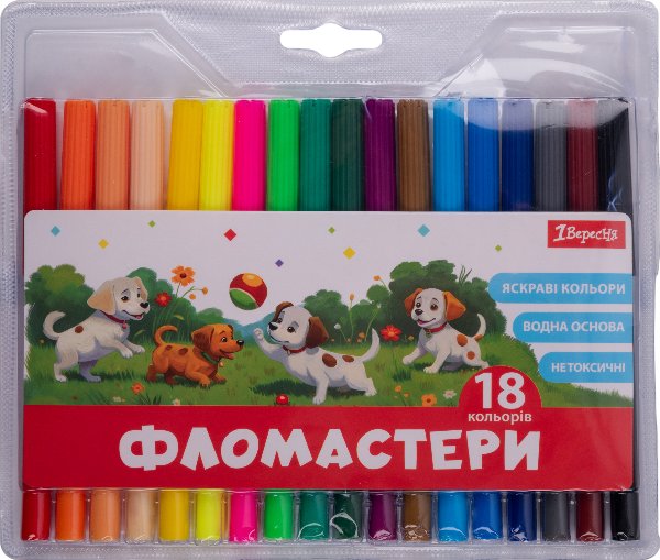 Фломастери 1Вересня 18 кольорів Classic