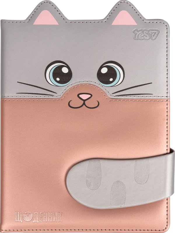 Щоденник шкільний YES Cat Tail PU 40 аркушів