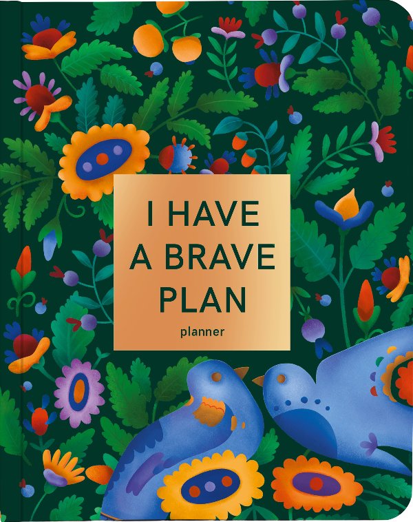 Блокнот для планування "I HAVE A BRAVE PLAN" квіти...