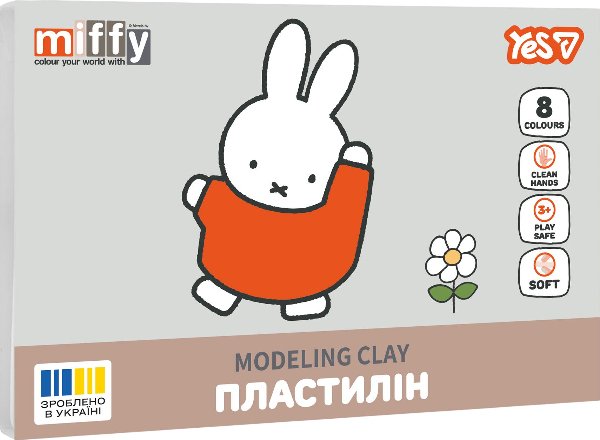 Пластилін YES 8 кольорів Miffy