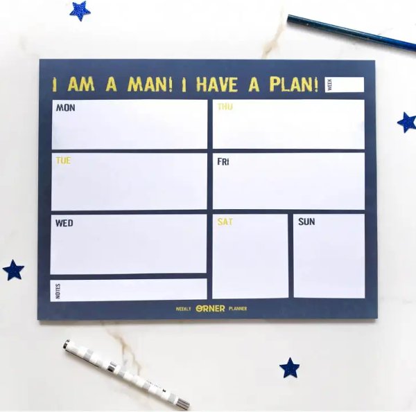 Планер тижневий "I am a man"