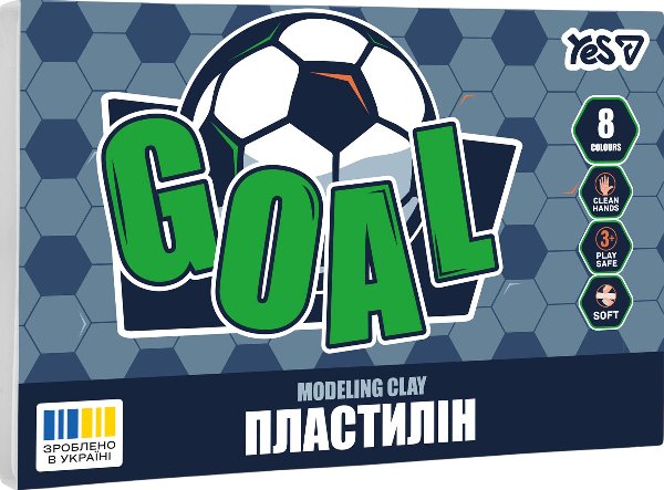 Пластилін YES 8 кольорів Football