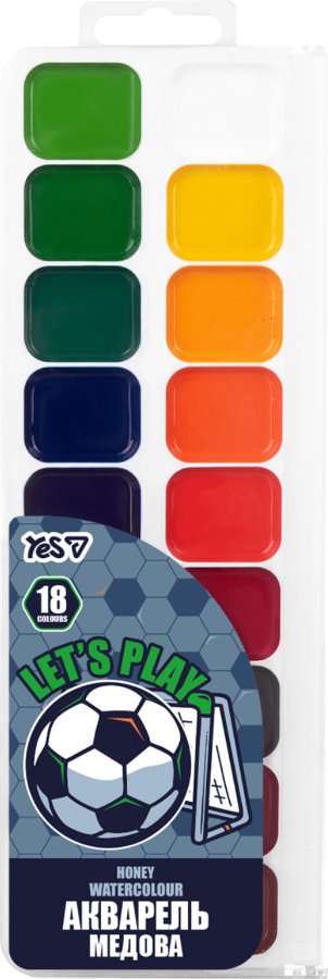 Фарби акварельні YES Football 18 кольорів