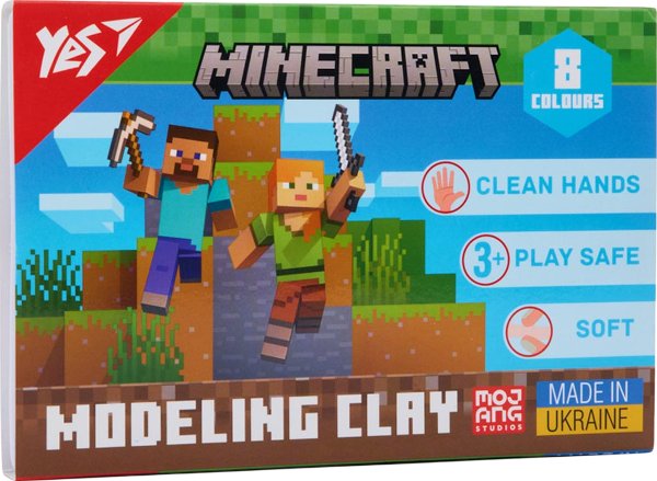 Пластилін YES 8 кольорів Minecraft