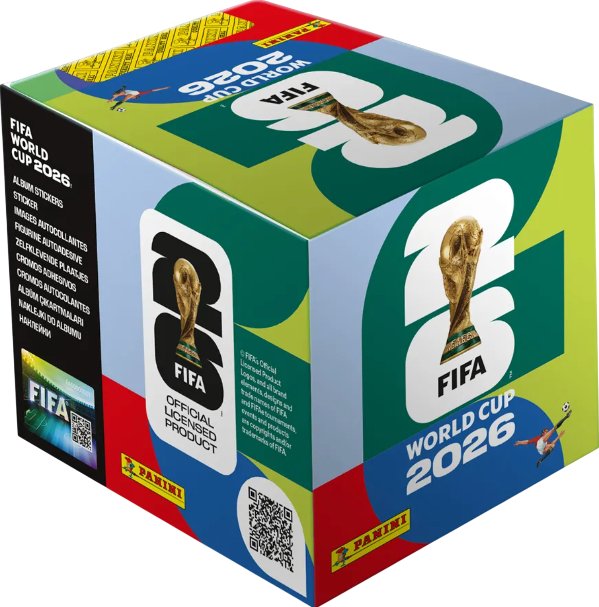 Коробочка з 50-ма пакетиками наклейок Panini FIFA World...