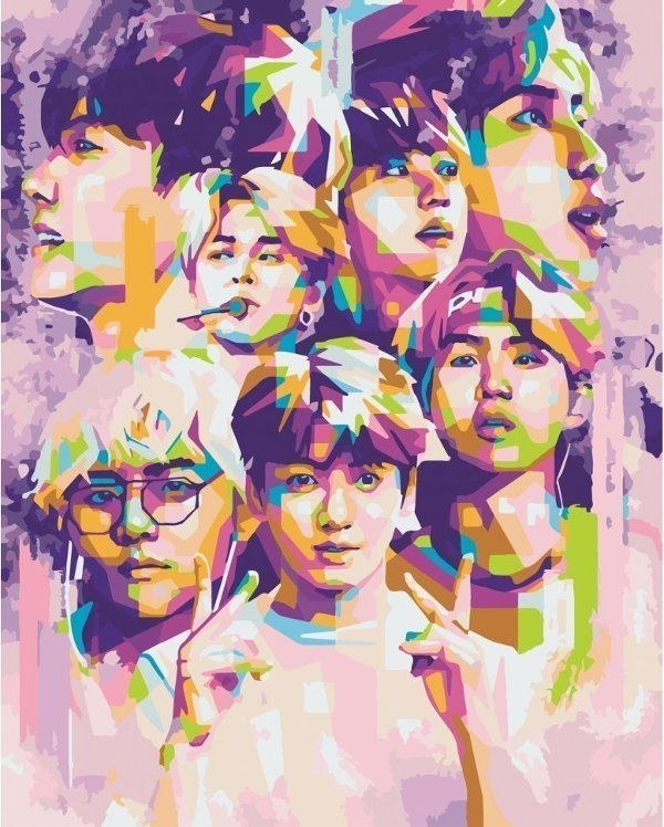 Набір для розпису "BTS. Bangtan Boys" 40*50 см