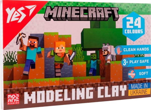 Пластилін YES 24 кольори Minecraft