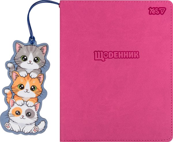 Щоденник шкільний YES Catmania PU 40 аркушів