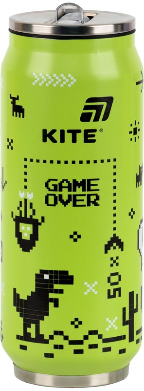 Термочашка з трубочкою Kite Game over, 500мл