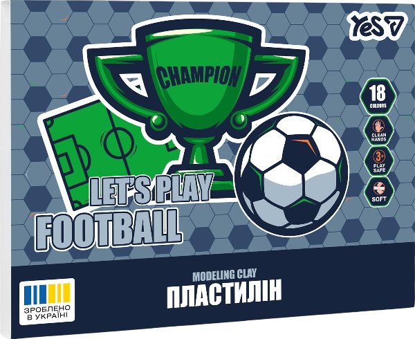 Пластилін YES 18 кольорів Football