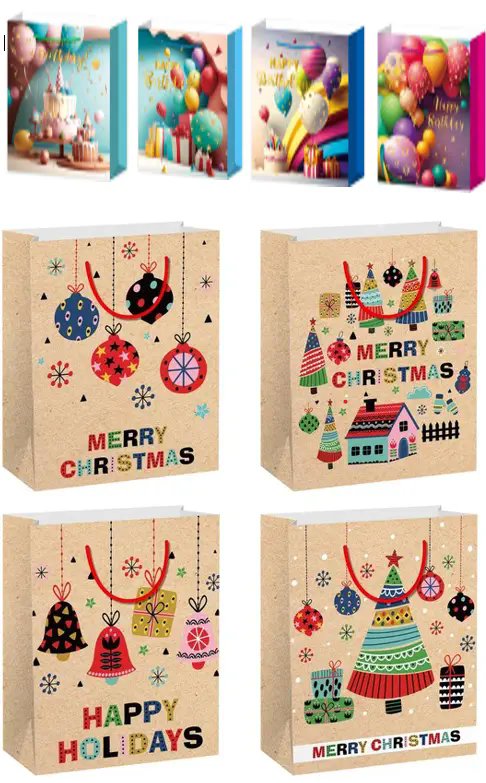 Пакет паперовий LARGE Holiday 26x12,7x32,4, 210gsm...