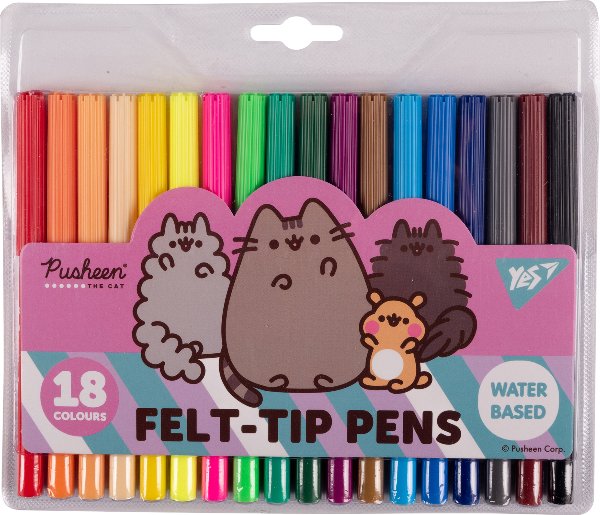 Фломастери YES 18 кольорів Pusheen friends