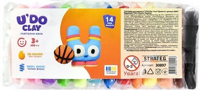 Набір для творчості "U'DO Clay". 14 штук