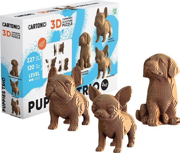 Картонний конструктор "Cartonic 3D Puzzle PUPPIES TRIO"