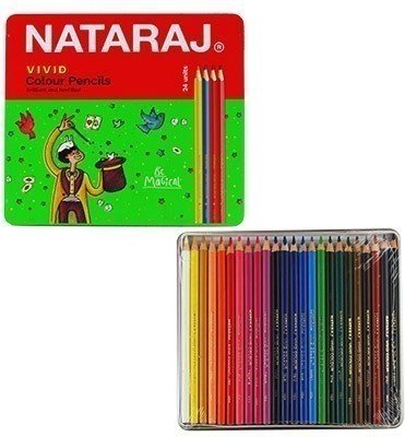 Карандаши цв. 24 цв. Nataraj Vivid Premium в метал...