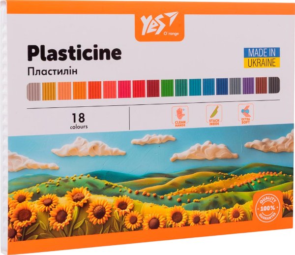 Пластилін YES 18 кольорів Orange Line