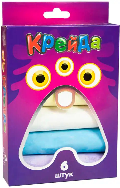 Крейда Велика кругла - 6 штук Strateg різнокольорова...